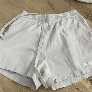 TALENTLESS Women's Light Cream Athletic Shorts